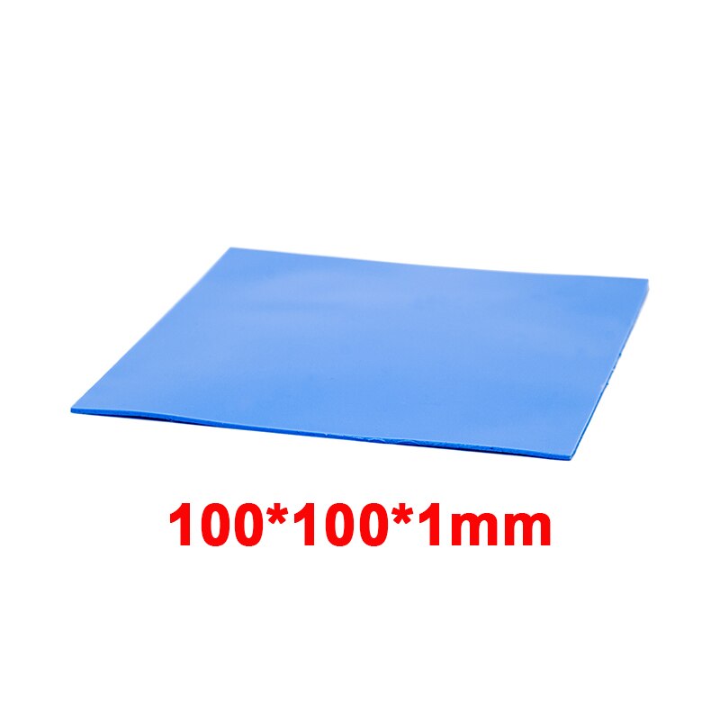 Rgeek 100 Pcs Blauw 10Mm * 10Mm Gpu Cpu Heatsink Cooling Geleidende Siliconen Pad Thermische Pad Термопрокладка: 100x100x1mm
