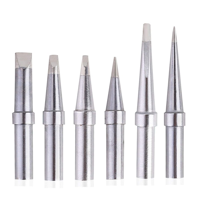 Solder Tips 6Pcs ET Soldering Iron Replacement Tips for WES51/50,WESD51,PES51 / 50,WE1010NA WCC100 LR21 ET Tip Series (6PCS-01): Default Title