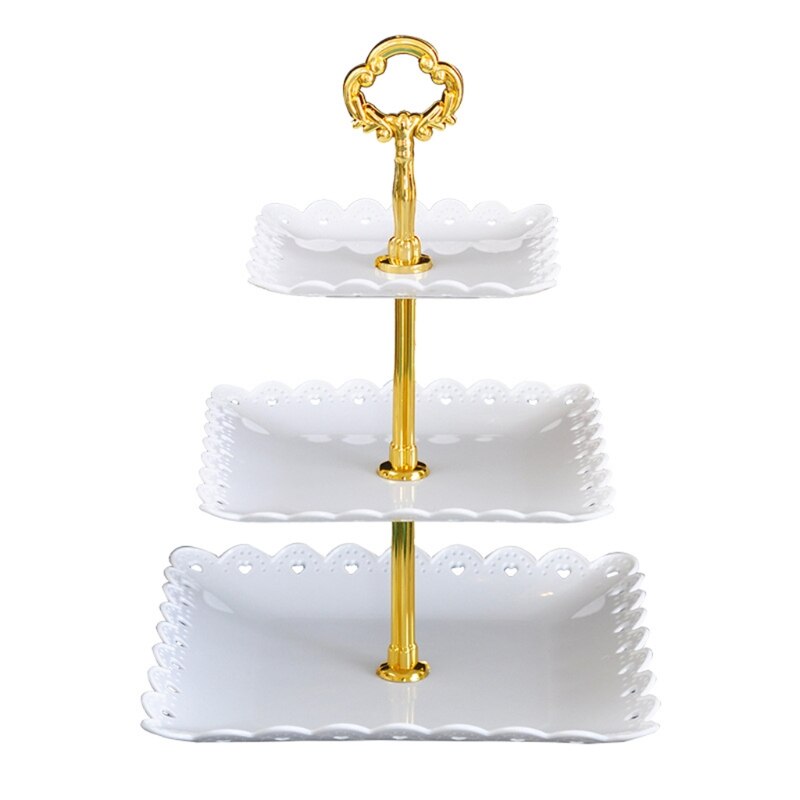 Afneembare Cake Stand Bruiloft Verjaardag Party 3 Tier Gebak Cupcake Fruitschaal Serveren Dessert Displasy Houder Europese Stijl