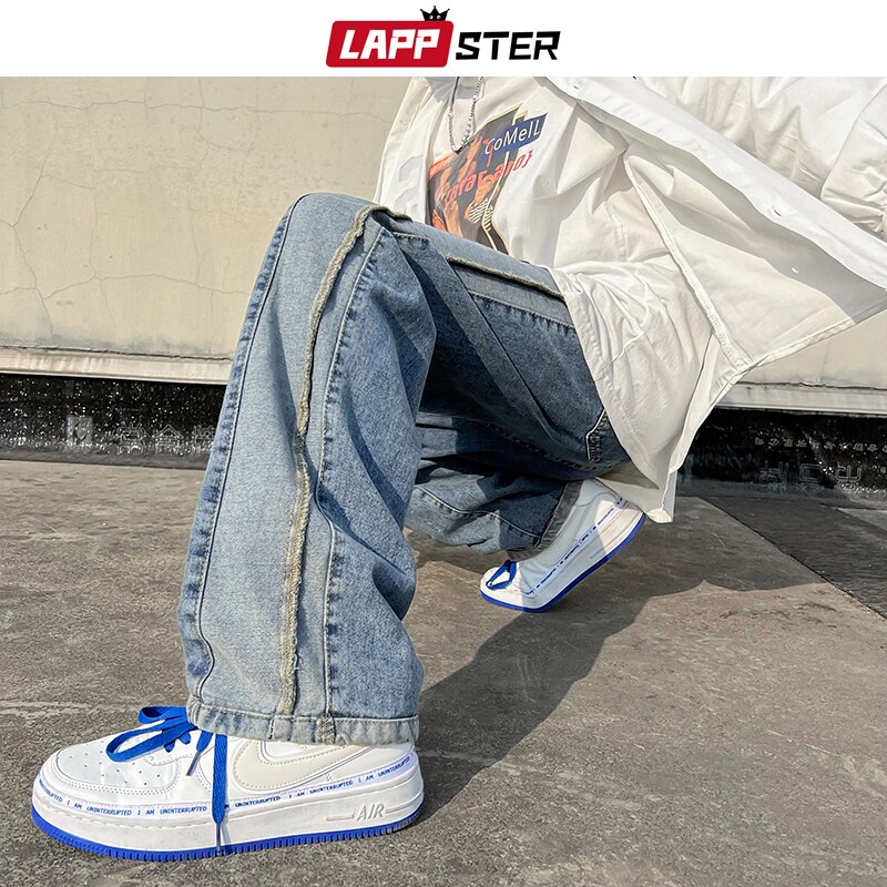 Next AUTHENTIC - Straight leg jeans - mid blue distressed/blauw