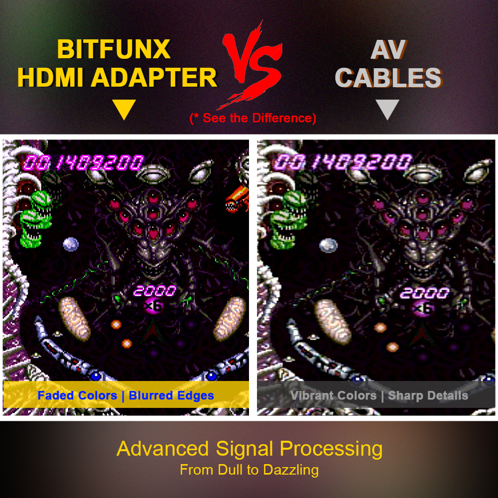 BitFunx – adaptateur RGB vers HDMI 1080p pour Console de jeu PCE, moteur, prise en charge 16:9 et 4:3, convertisseur vidéo de commutation pour la série Core Grafx