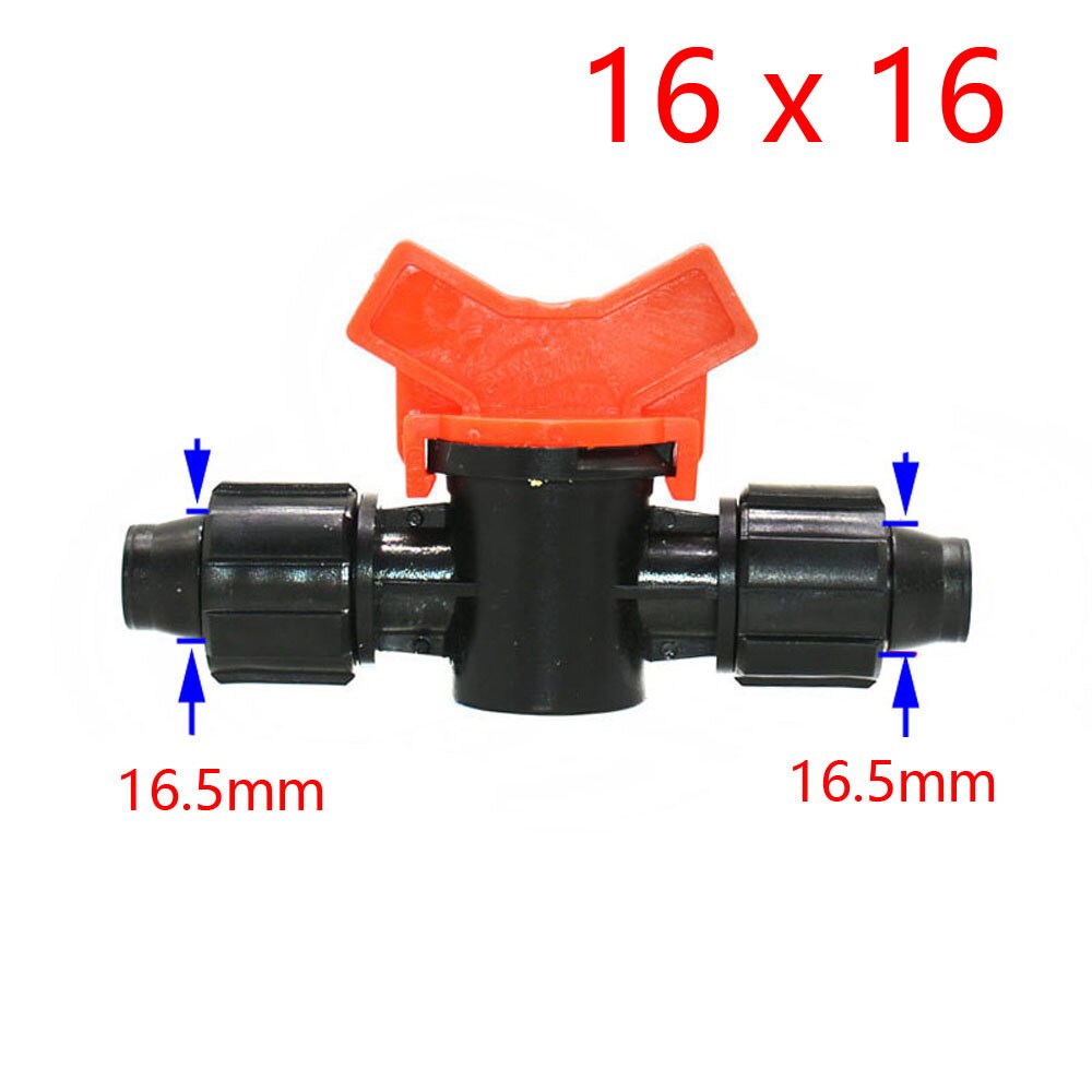 1pc 16mm 5/8'' Irrigation Drip Tape Connectors Tee Garden Tap Threaded Lock Hose Splitter 1/2 3/4 Thread 2/3-Way Tube Joints: H