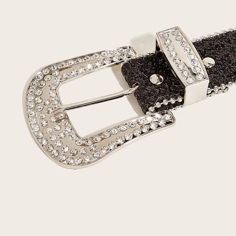 Cinturones góticos de diamantes de imitación para mujer, PU correa de cuero, cinturones de diamantes de imitación, vaquero occidental Y2K para niñas, cinturón de para Jeans, DXAA