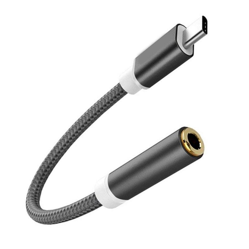 Typec Headphone Adapter For Huawei Xiaomi Earphone Headphone Cable Adapter USB-C To 3.5mm Jack Aux Cable Portable Universal