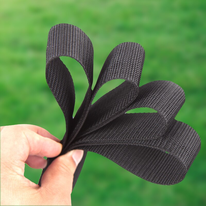 Corde tressée plate et large en Nylon pour camion, sangle de sécurité résistante à l&#39;usure en polypropylène noir