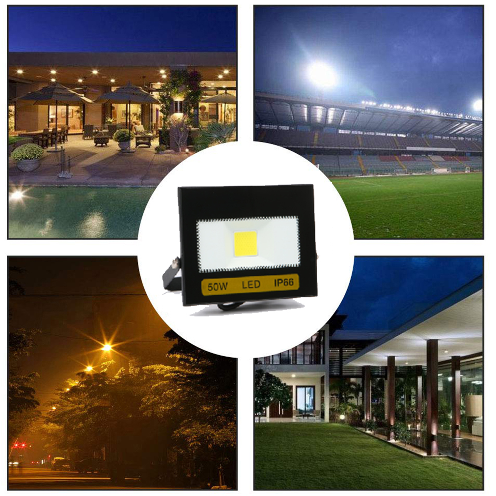 AC220V 50W LED FloodLight 100W 200W Reflector LED Flood Light Waterproof IP66 Spotlight Wall Outdoor Street Lighting Cold White