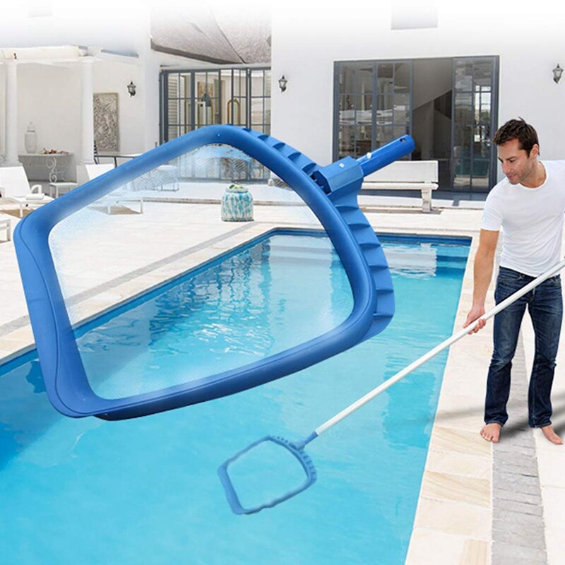 Heavy Duty Pool Leaf Rake Fine Mesh Frame Net Pool Skimmer Cleaner Swimming Pool Spa Tool