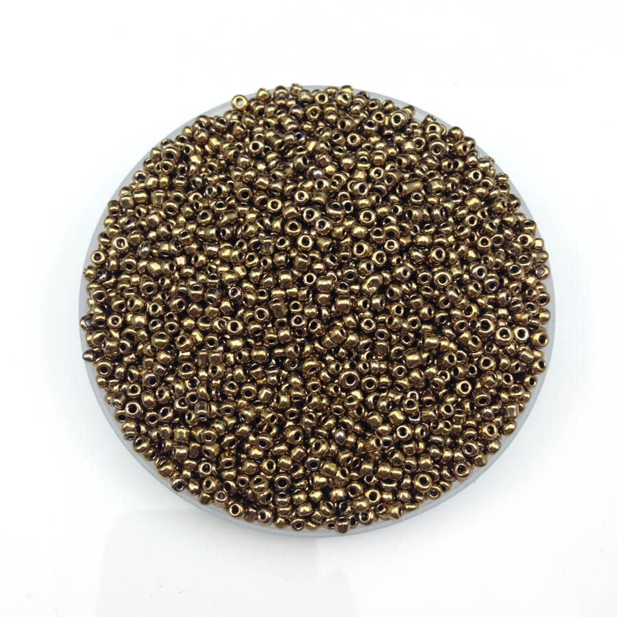 16g 1000pcs 2mm Metal Color Round Garment Beads Loose Spacer Beads Cezch Glass Seed Beads Handmade Jewelry DIY Making Bead JS2M: Copper JS2M4