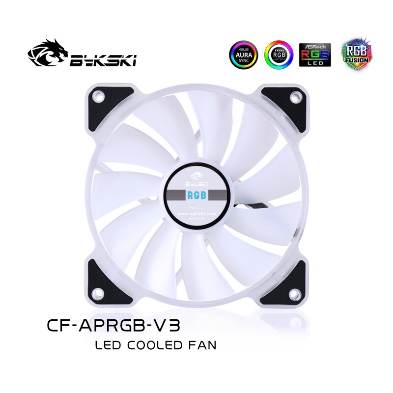 Bykski Computer RGB PC Case Fan 120mm 4pin Desktop Computer Cooler Cooling Water Discharge Radiator