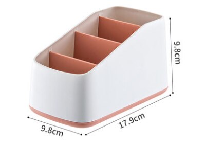 Duurzaam Plastic Pen Papier Bureau Houder Cosmetische Case Container Afstandsbediening Houders Home Kantoorbenodigdheden Opslag: Small Pink