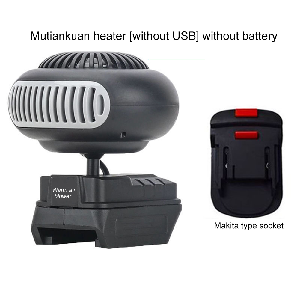 170W Fast-heating Electric Heater Mini Fan Battery Powered Small Space Heater Office Home Heater Fan for Cold Weather: Red