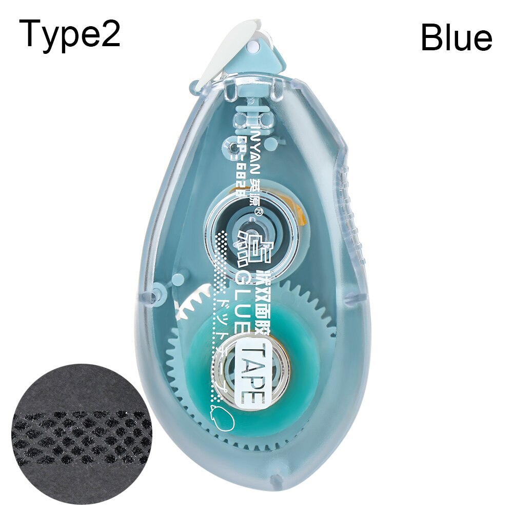 Rodillo dispensador de cinta adhesiva de doble cara, aplicador de puntos para decoración de álbumes de recortes, suministros de oficina y escuela: Type2-Blue