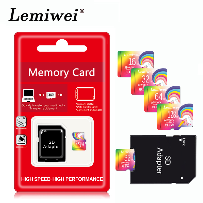 hoch Geschwindigkeit Mikro sd karte 128gb 64gb 32gb speicher karte class 10 MicroSD-Stock 8gb 16gb 32gb C10 Mini SD Karte Freies Adapter