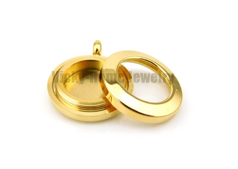 Aankomst gouden schroef diffuser medaillon  (20-30mm)  roestvrijstalen aromatherapie medaillon gratis pads etherische oliën diffuser medaillon: 20mm