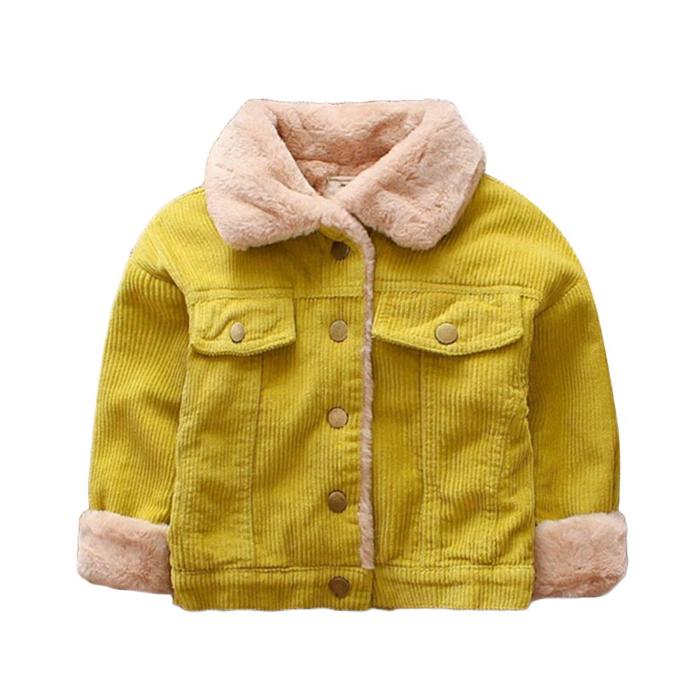 Baby Mädchen Kleidung Kinder Jacke Neue Kleidung Für Baby Mädchen Jungen Mantel Winter Feste Mantel Mantel Jacke Dicke Warme oberbekleidung: Gelb