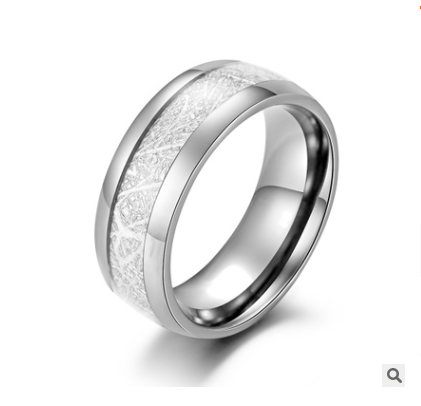 05 Silk Grain Stainless Steel Ring For Men Women Jewelry: 9 / green