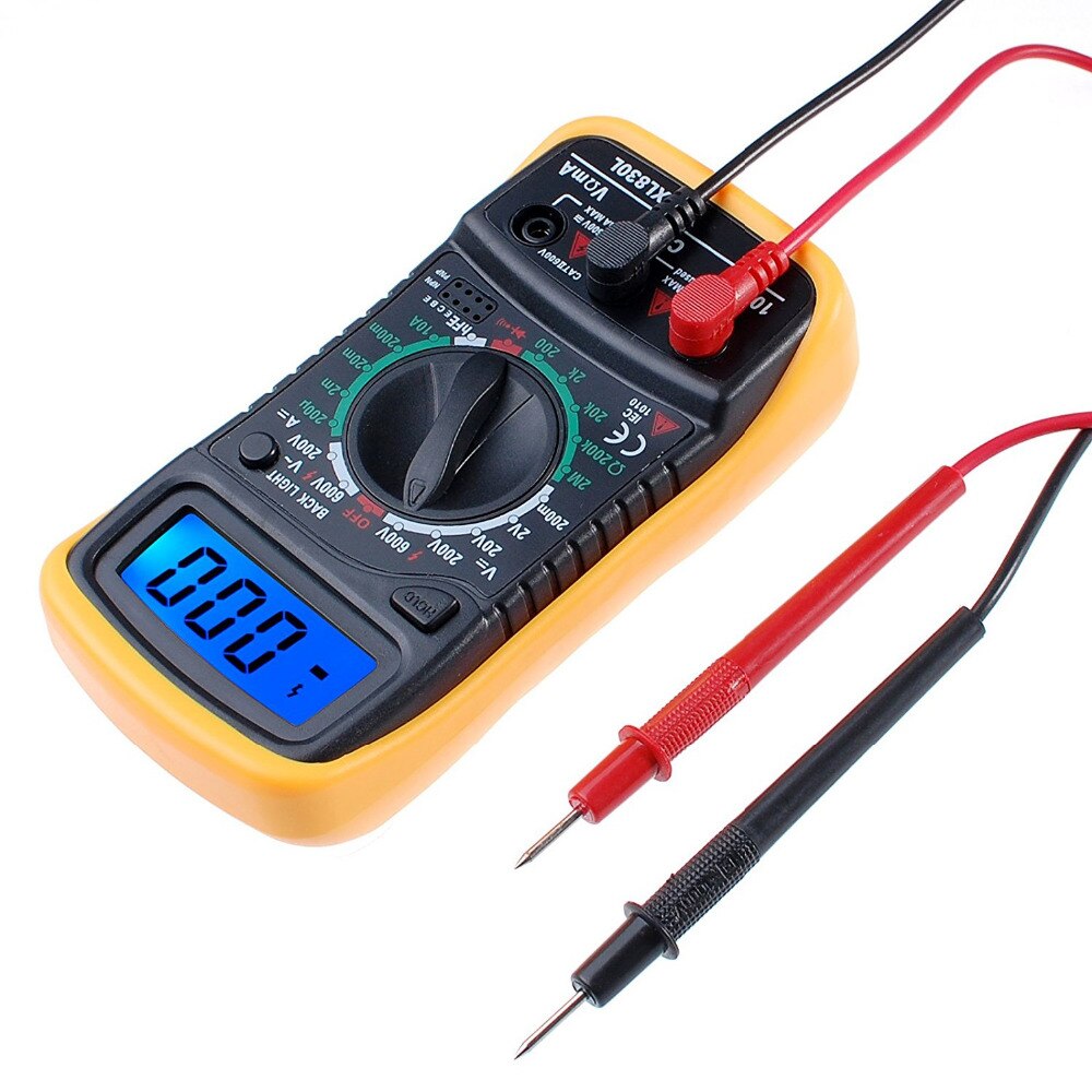 Flexsteel Backlight Digital LCD Multimeter Voltmeter Ammeter XL830L AC DC Ohmeter Meter Volt Tester Temperature Measurement