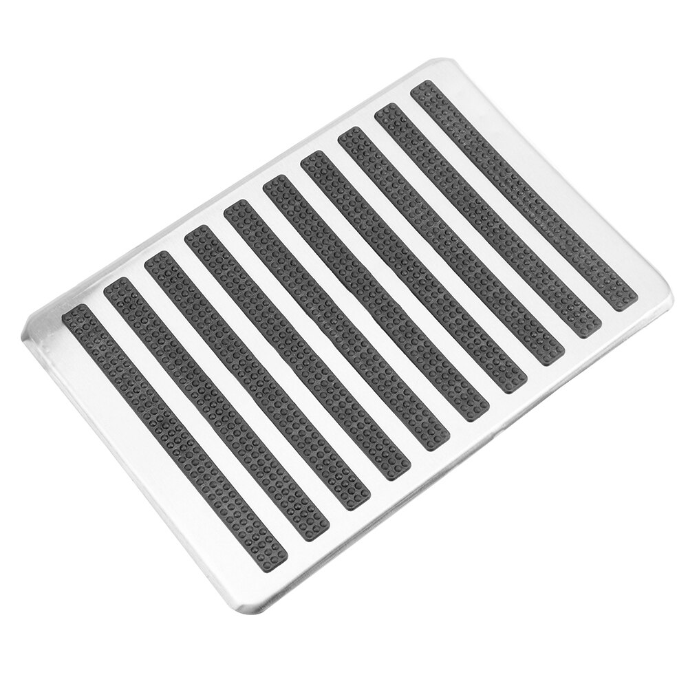 Fahrer Auto Seite Boden Teppich Matten Fuß Ferse Pedal Edelstahl Platte Teppich Auto Innen Boden matt Patch Universal-