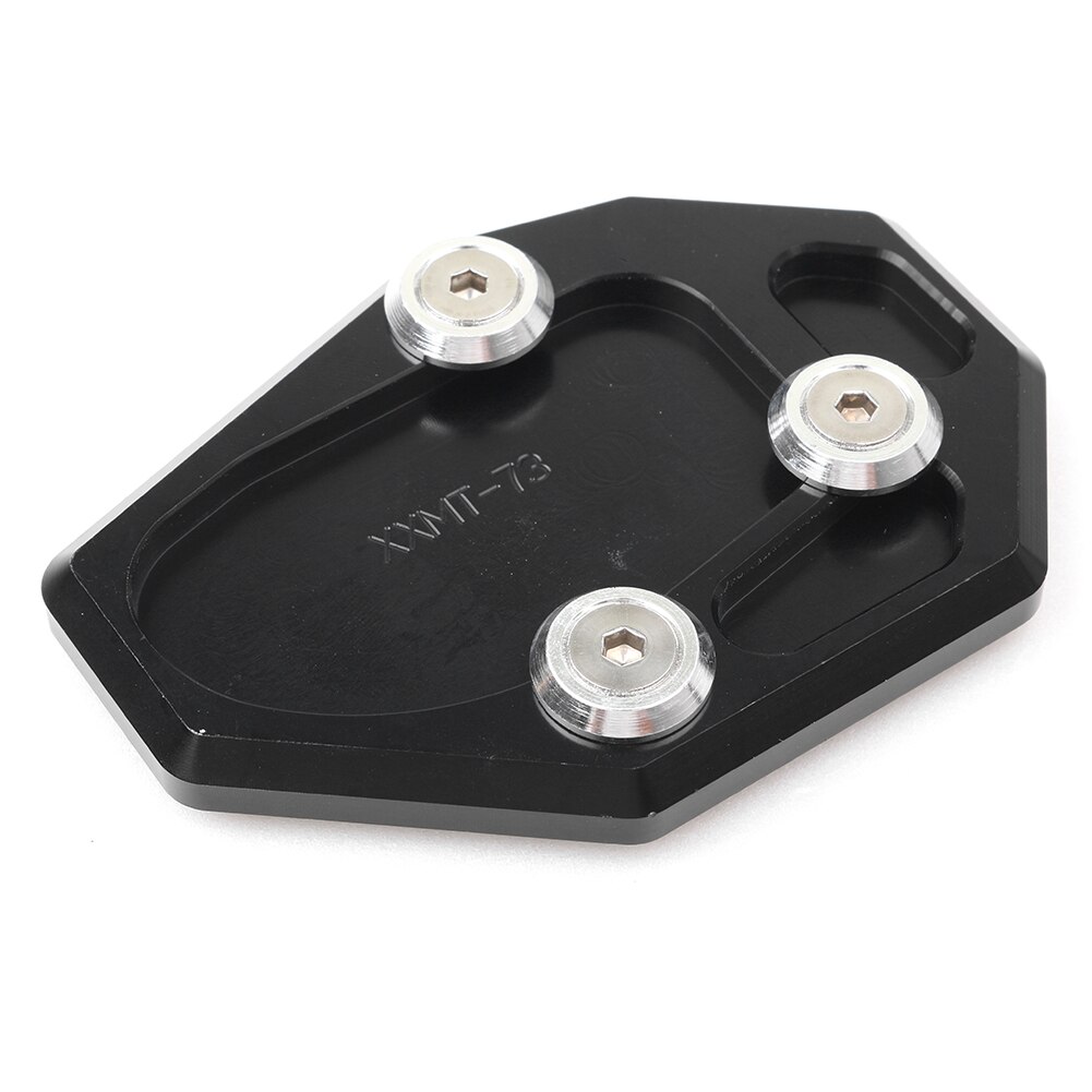 Pata de cabra para motocicleta, extensión de caballete, placa de almohadilla para Yamaha FZ6-S2 ABS FZ6R XJ6 ABS MT-07 Moto Cage Tracer 700 XSR700: Black