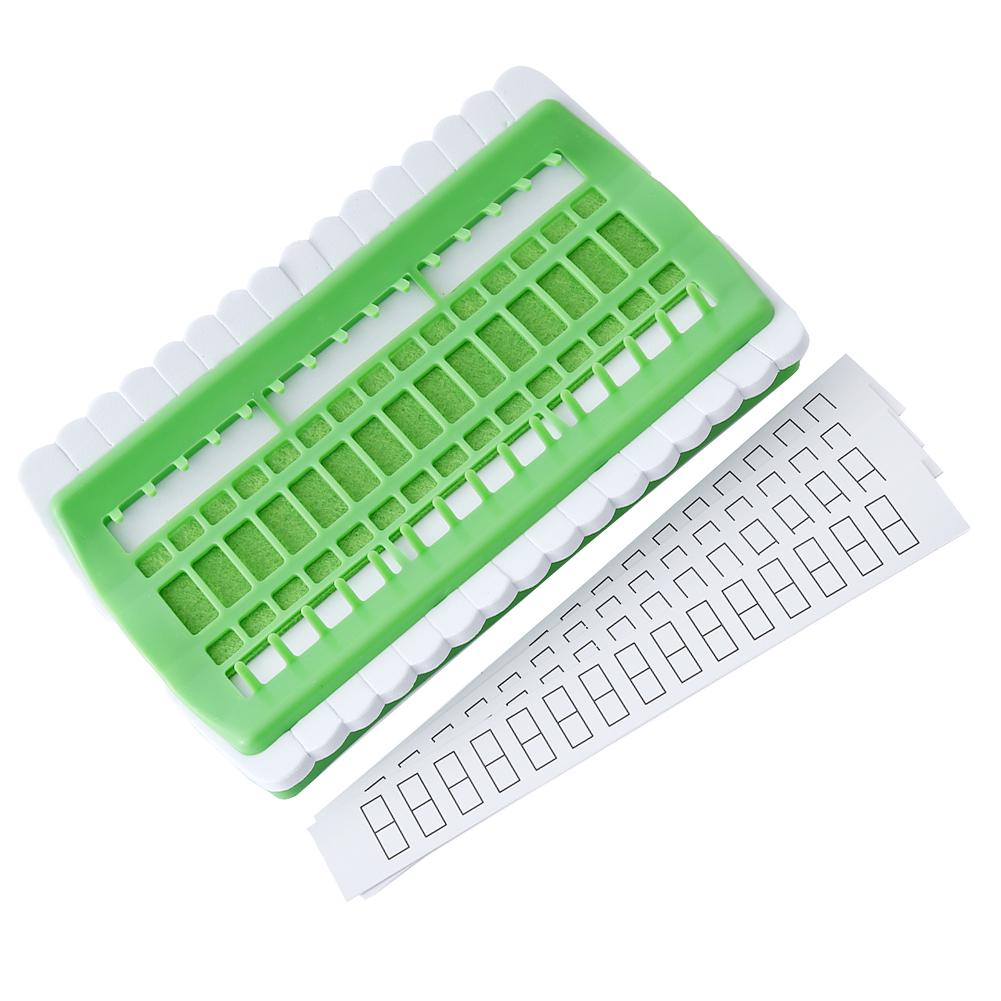 30 fori Punto Croce Linea di Fila Strumento impostato di Aghi per Cucire Supporto Ricamo Fili E Cotoni per Ricamo Filo Organizer FAI DA TE Strumenti di Cucito di Gestione dei Cavi: verde 18x10x2.5cm