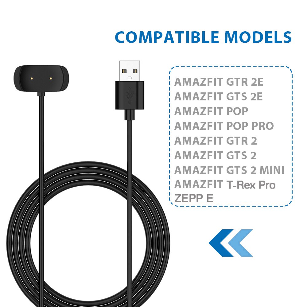 Cable de carga para Amazfit GTS 2 Mini t-rex Pro GTR 2 2e, soporte de cargador para Amazfit Bip U/POP/Zepp E, adaptador magnético fijo