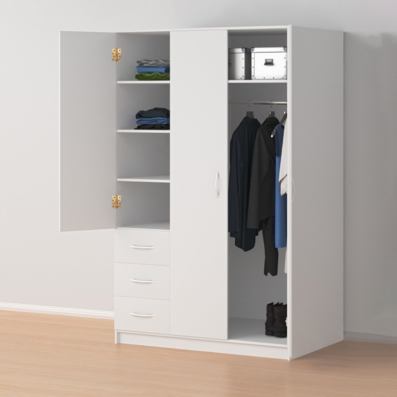 1pc Stainless Steel Flat Hinge Thickened Flat Hinge Hinge Golden