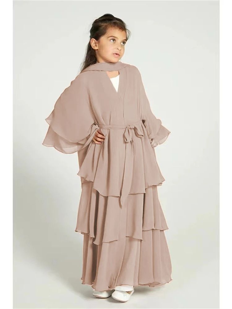 Ramadan Niqab Khimar Chiffon freundlicher Muslim Abaya Dubai Truthahn Islam Kleid Gebets kleidung für Frauen Kebaya Kleid Femme Musulmane: XL / Silber