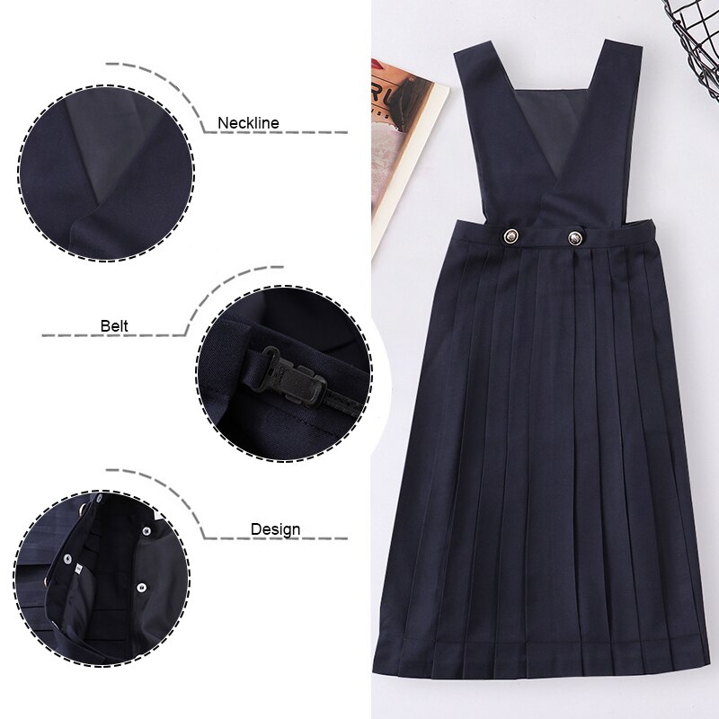 Anbenser japonés-vestido sin mangas para mujer, traje de tirantes para chica, uniforme de escuela secundaria JK, uniforme de clase, ropa para estudiantes