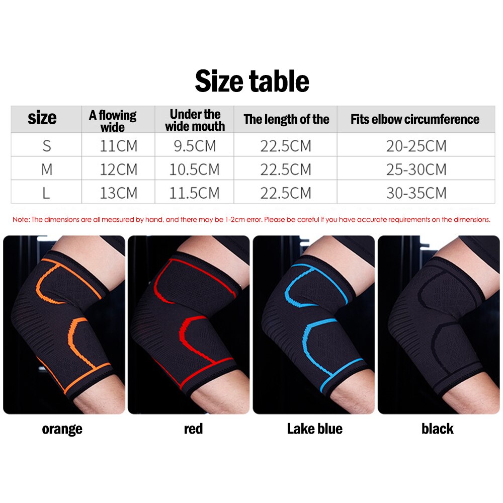 1 stuk elleboogondersteuning elastische gym elleboogbescherming absorbeert zweet sport basketbal arm mouw elleboogbrace buitensporten fietsen