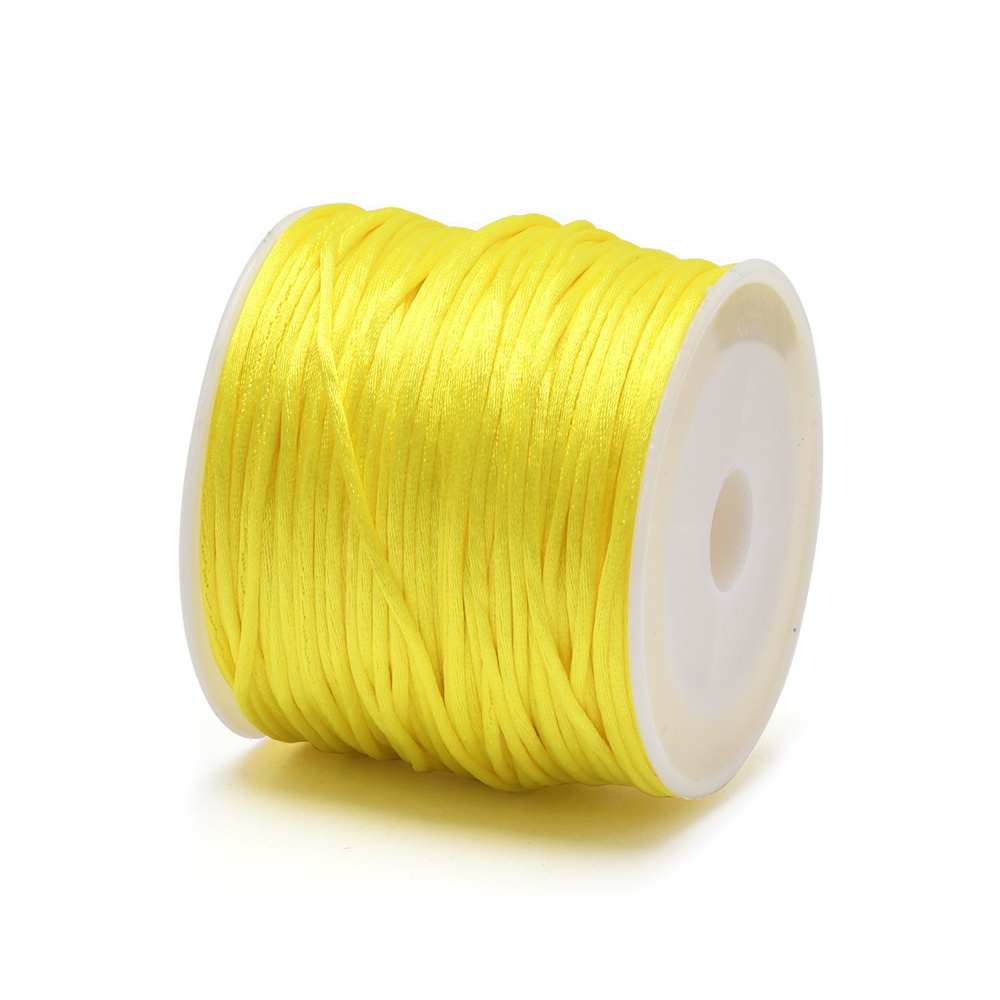 Cordón de cola de rata satinada para manualidades de 1,5 mm de nailon para nudo chino, macramé, adornos, fabricación de joyas, 24 yardas: Morado
