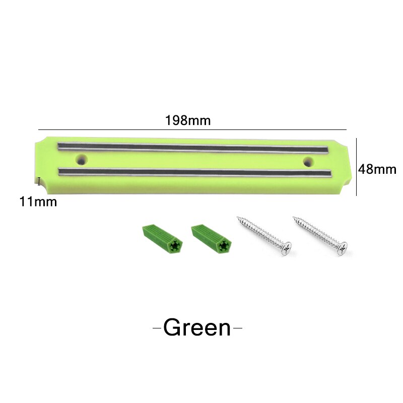 20cm Magnetic Knife Holder Tool Rest Shelf Wall Mount Magnet Knife Holder Pub Bar Counter Kitchen Blocks &amp; Roll Bags: Green