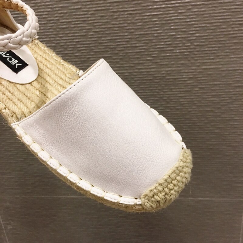 Alpargatas blancas Wellwalk, zapatos de mujer con de María, sandalias de mujer con correa al tobillo, mocasines casuales para mujer, sandalias femeninas