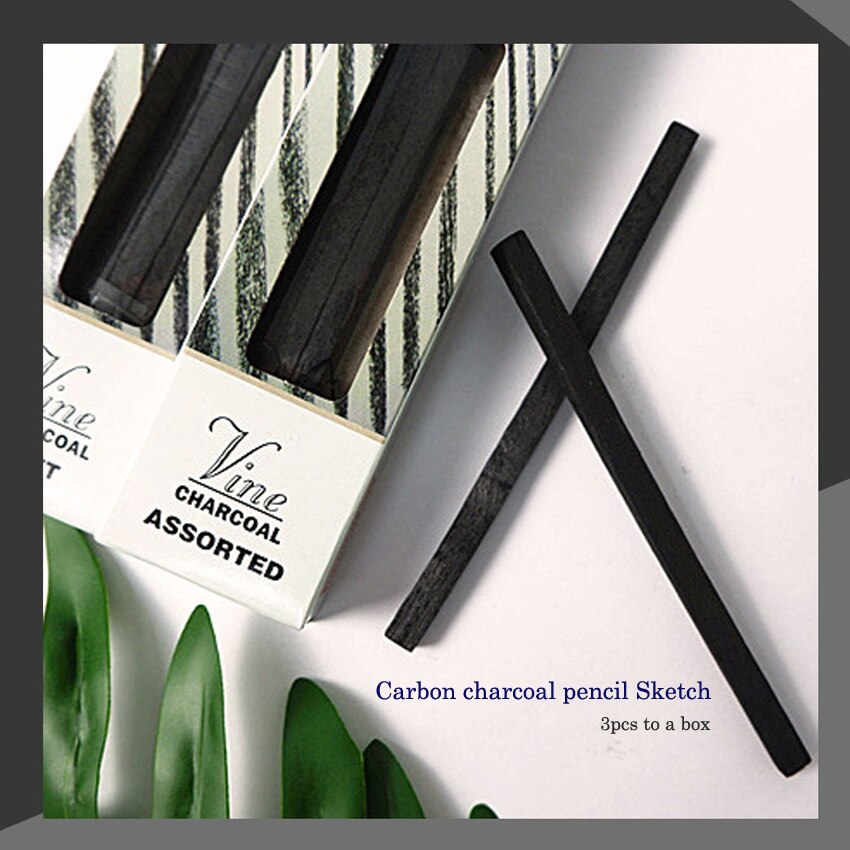3Pc/Box Carbon Charcoal Pencil Sketch Drawing 5Mixed Hardness Bar 5Box/Set Round Or Square Style For Artist Supplie