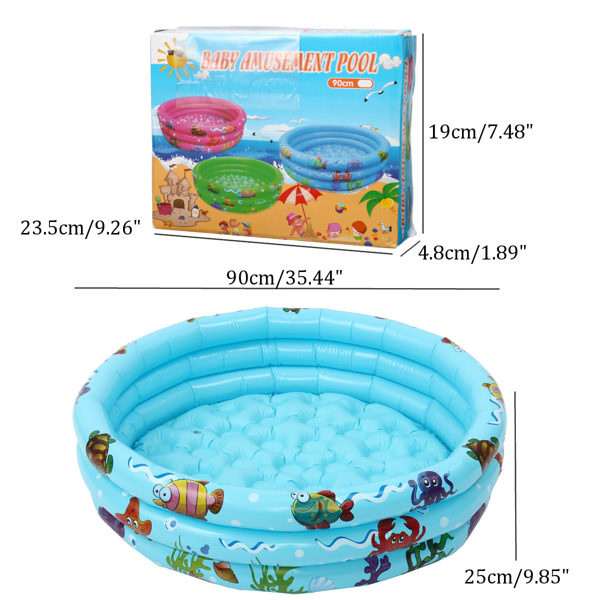 90x25cm Inflatable Baby Swimming Pool Piscina Portable Outdoor Children Basin Bathtub Kids Pool Baby Swimming Pool Water Tub