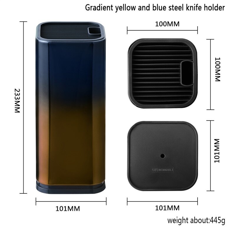 XYj Kitchen Knife Stand Stainless Steel Kitchen Knife Holder Knife Stand Multifunction Kitchen Shelf 8 inch Cooking Tool: 8 inch yellow green