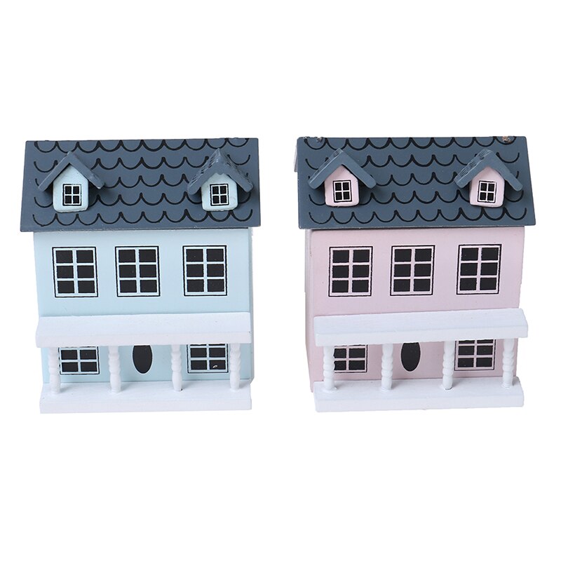 1:12 Dollhouse Miniatuur Houten Huisje Model Mooie Villa Poppenhuis Decor