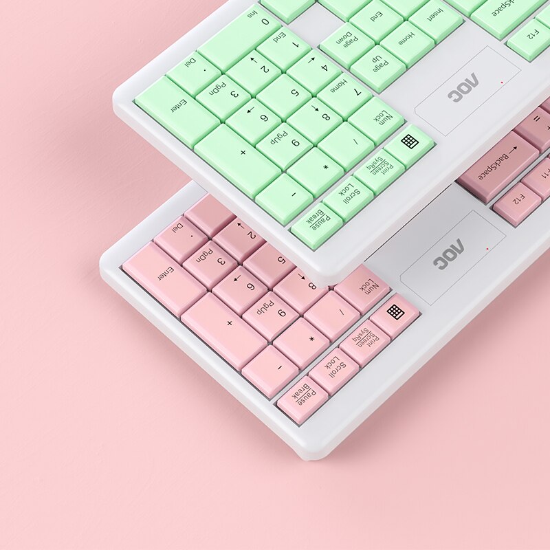 Wireless Mouse And Keyboard Set USB Pink Keyboards Silent Office Gaming Mute Keyboard Mouse Combo For Notebook Laptop Desktop PC
