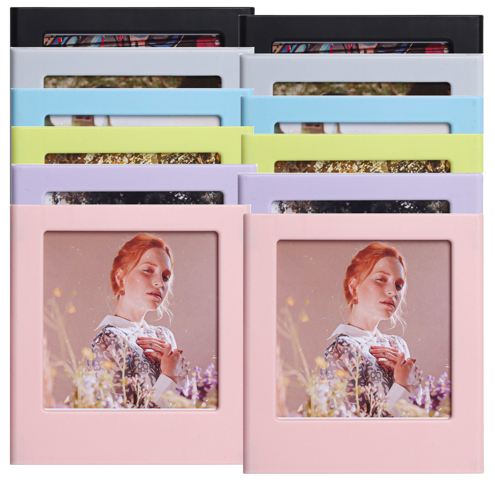 Magnetische Bilderrahmen für Fujifilm Instax Platz SQ1 SQ6 SQ10 SQ20 SP-3 Filmpapiere, doppelseitige Magnete Kühlschrank Bilderrahmen: Koralle rot