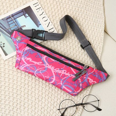 Kleurrijke unisex kleine heuptasjes met leuke prints, dames nylon borst- en schoudertas, all-match canvas draagtas voor heren