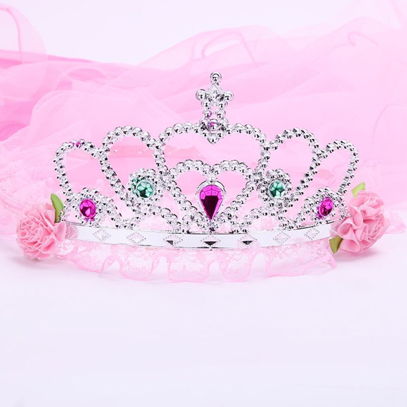 Couronne Princesse Fille Dorée - Diadème Anniversaire Mariage | Accessoire Enfant Brillant Et Léger