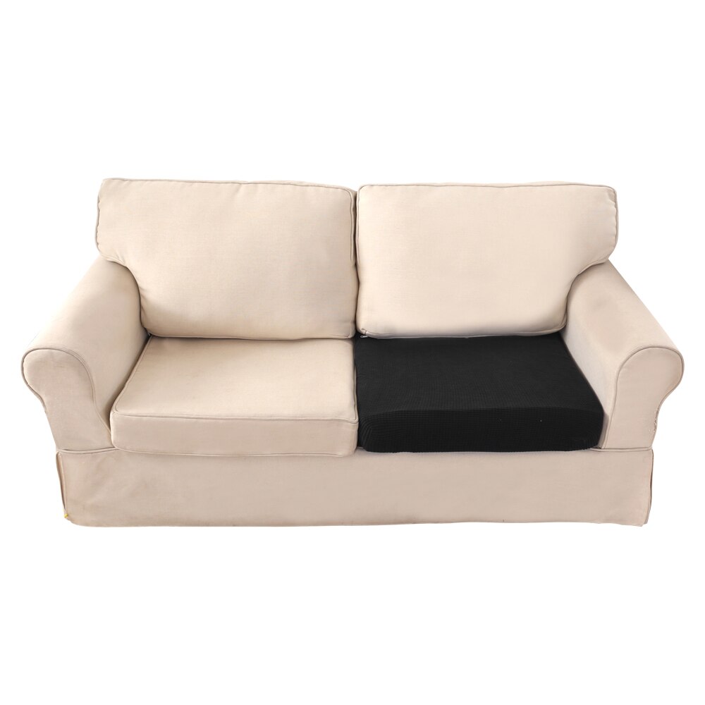 Ensfarvet sofapudebetræk elastisk beskytter sofadæksel personlighed matchende vaskbar sofadækselovertræk: -en