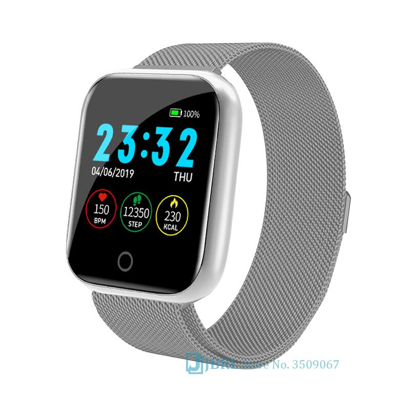 Nouvelle montre intelligente femmes hommes martwatch pour Android IOS électronique horloge intelligente Wach Fitness Tracker haut carré montre intelligente
