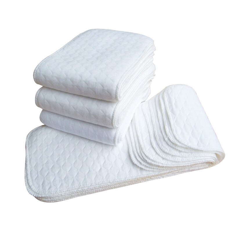 1Pcs Reusable 3-Layer Washable Infant Diapers Cloth Babies Care White 100% Cotton Diaper