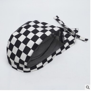 Malla de retales para hombre y mujer, Chef, cocinero de cocina de restaurante, sombreros de Ropa de Trabajo, Boina, Hotel, Bakey, camarero de café con tapa respirable: 6