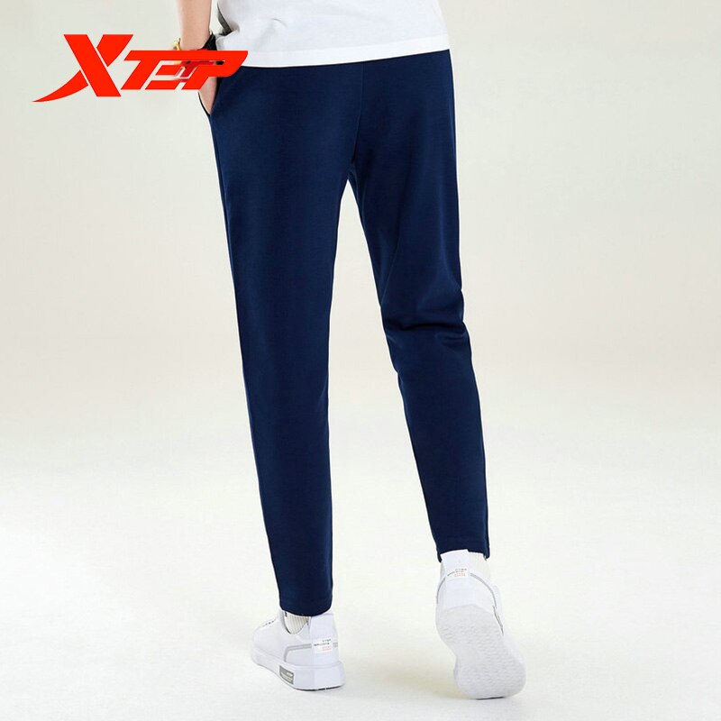 Xtep Mannen Sport Broek Winter Plus Fluwelen Comfortabel Ademend Losse Gebreide Broek Casual Mannen Broek Eenvoudige 881329639236