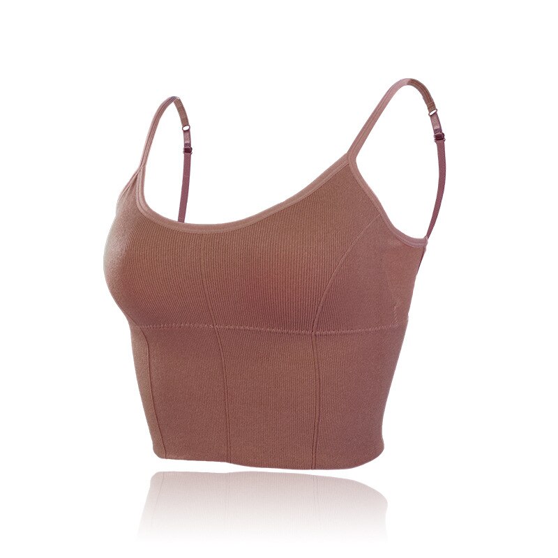 Grote u-vormige mooie rug bh sexy naadloze omhulde borst tube top sport vrouwelijke jarretelles ondergoed: Roze