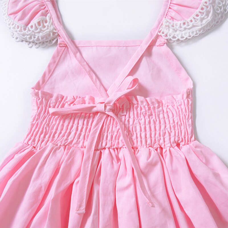 EACHIN dziewczyny sukienki koronkowe haftowane drukowane patchworkowa sukienka księżniczka sukienka dzieci letnia odzież codzienna dziewczynek Sundress