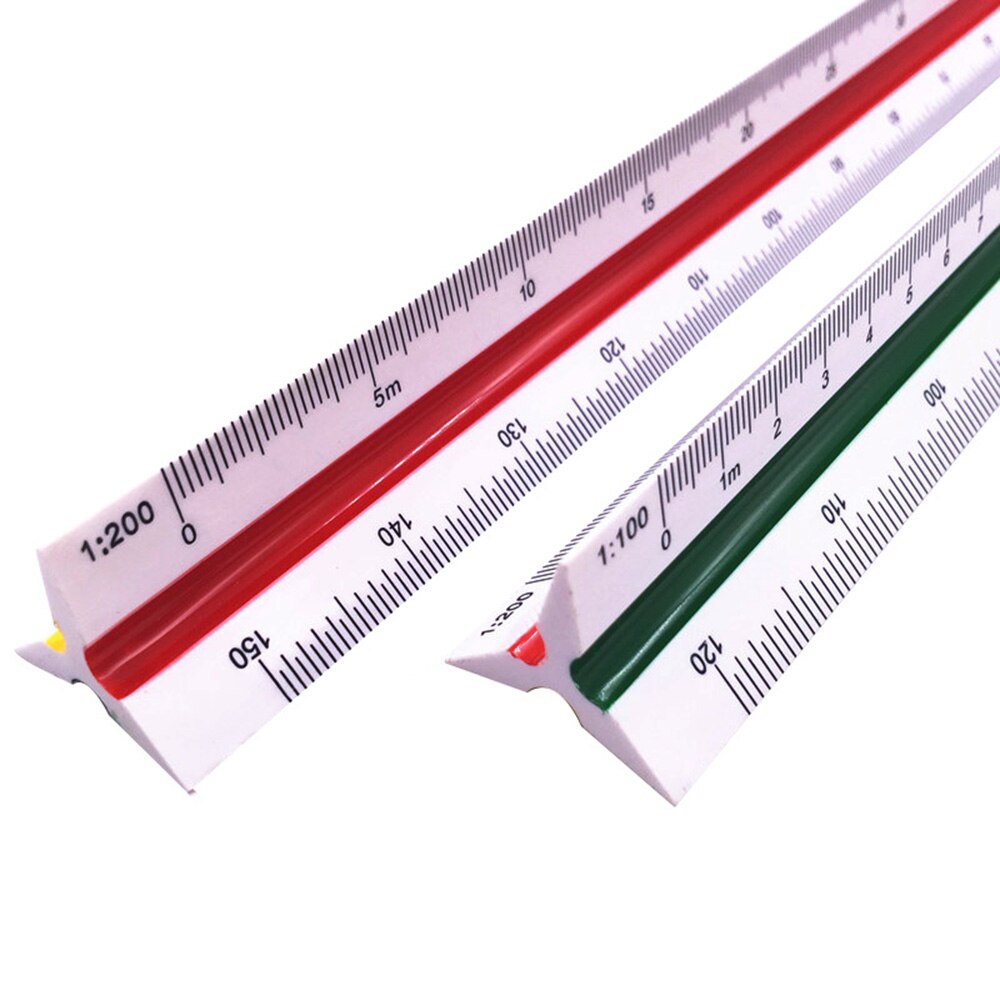 1 Pcs Tri-scale Precision Ruler 8930 Multifunction Foot Drawing Drawing Measurement Tool 30cm: Default Title