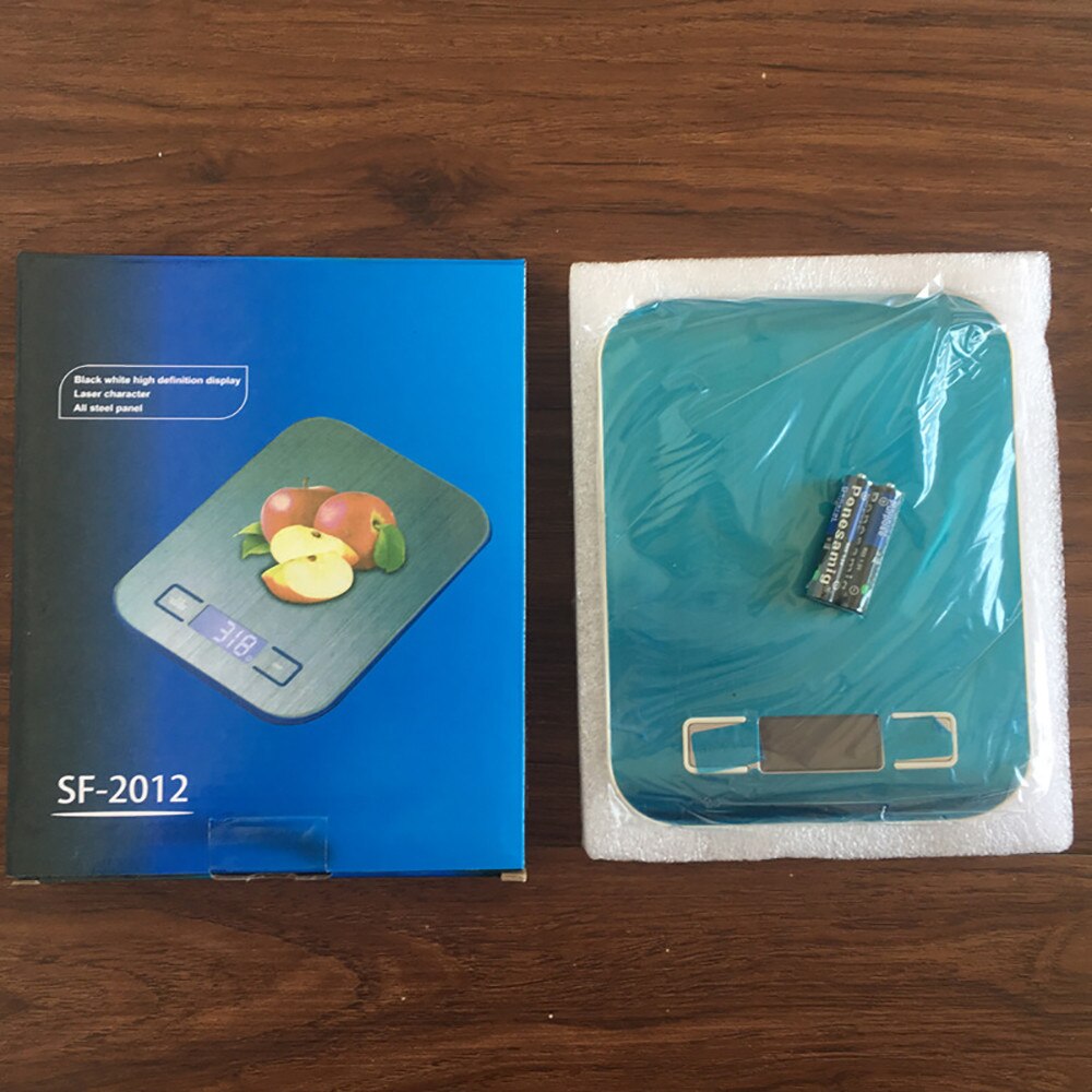 Kjøkkenvekt elektronisk digital rustfritt stål 5000g/1g digitalvekt kjøkkenmåleverktøy elektronisk vekt 23. okt