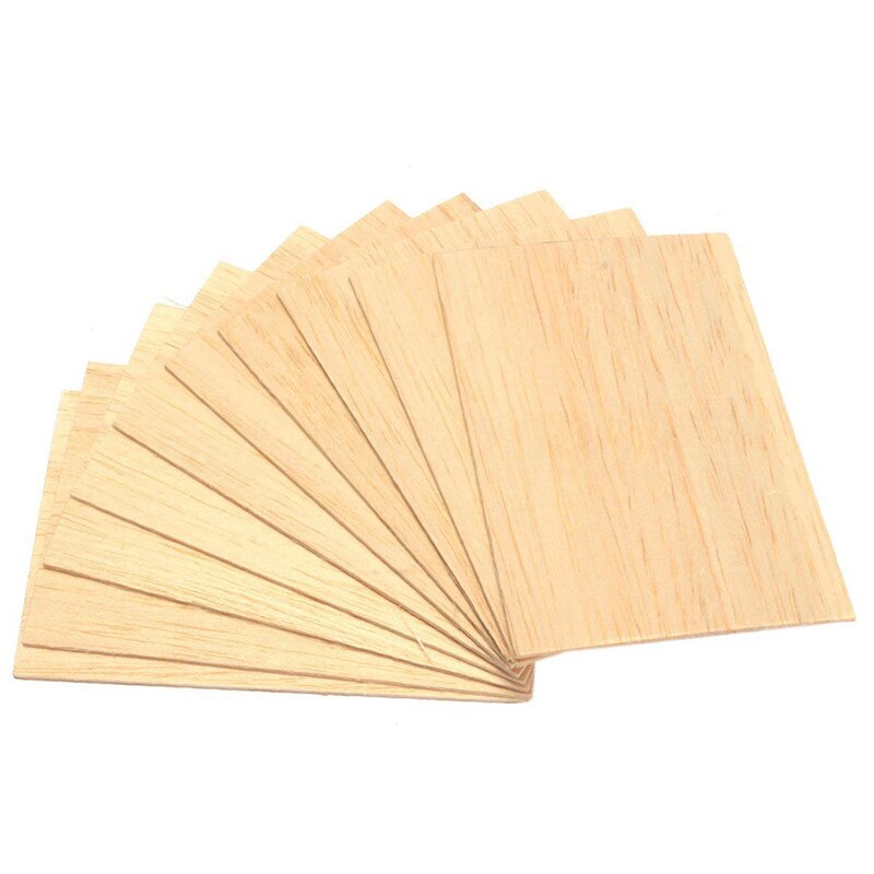 10Pcs Balsa Wood Sheets Wooden Plate 150*100*2mm For House Ship Craft Model DIY